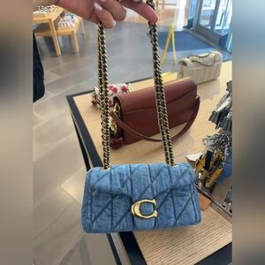 Coach Tabby 20 Denim Quilted Shoulder Bag